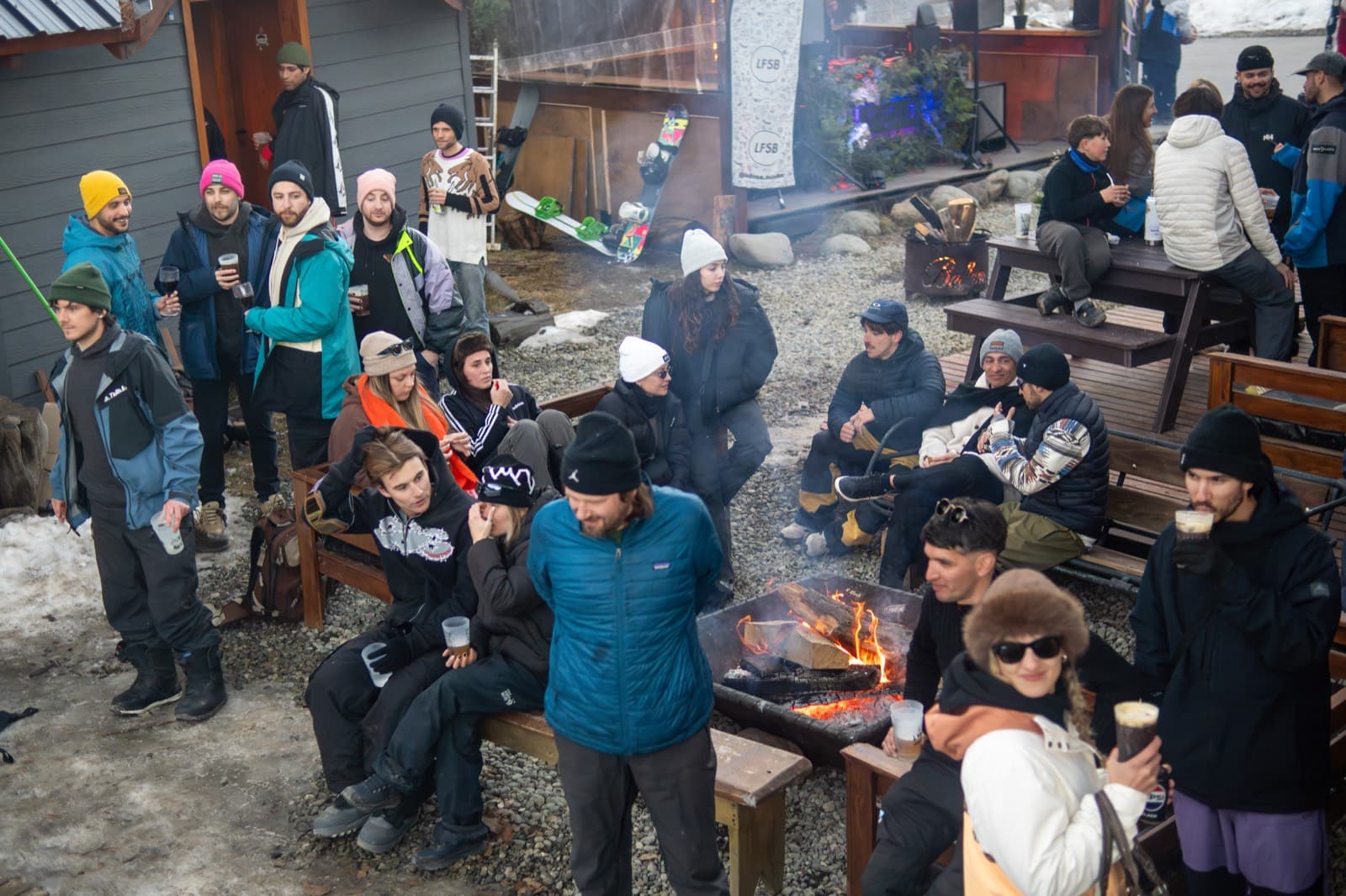 Apres-ski party with locals