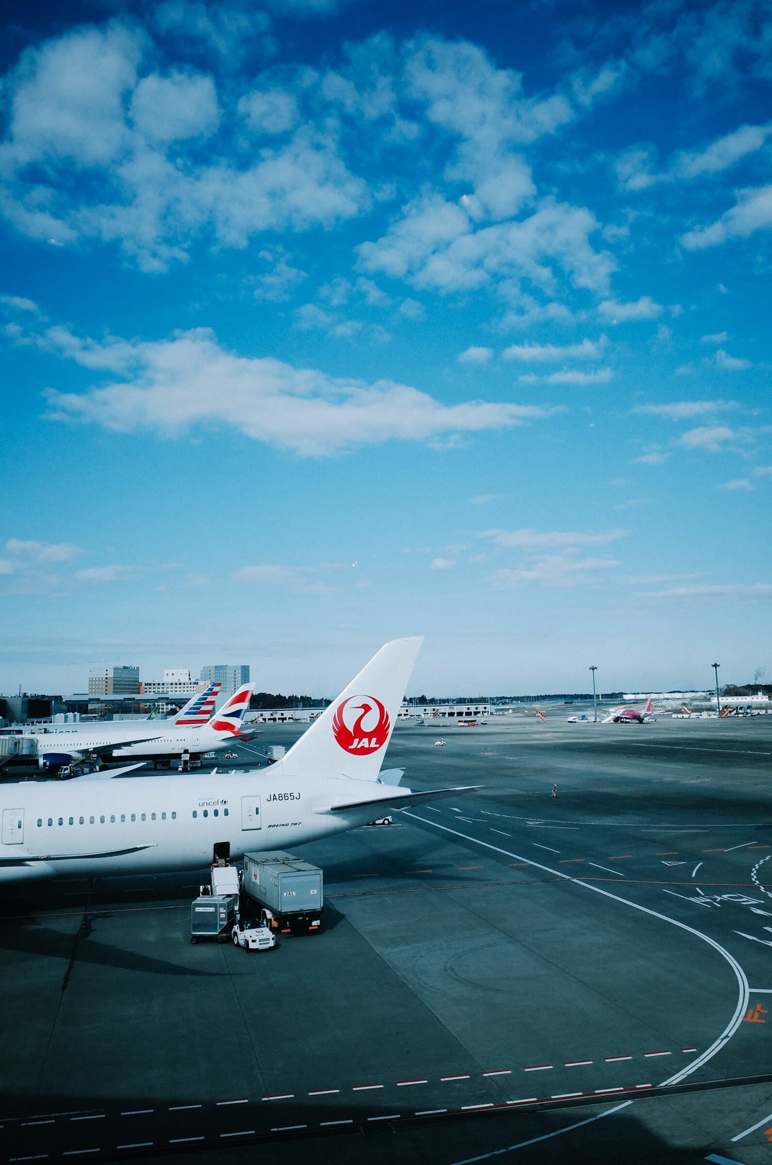 Aircraft on the apron at Tokyo Narita airport