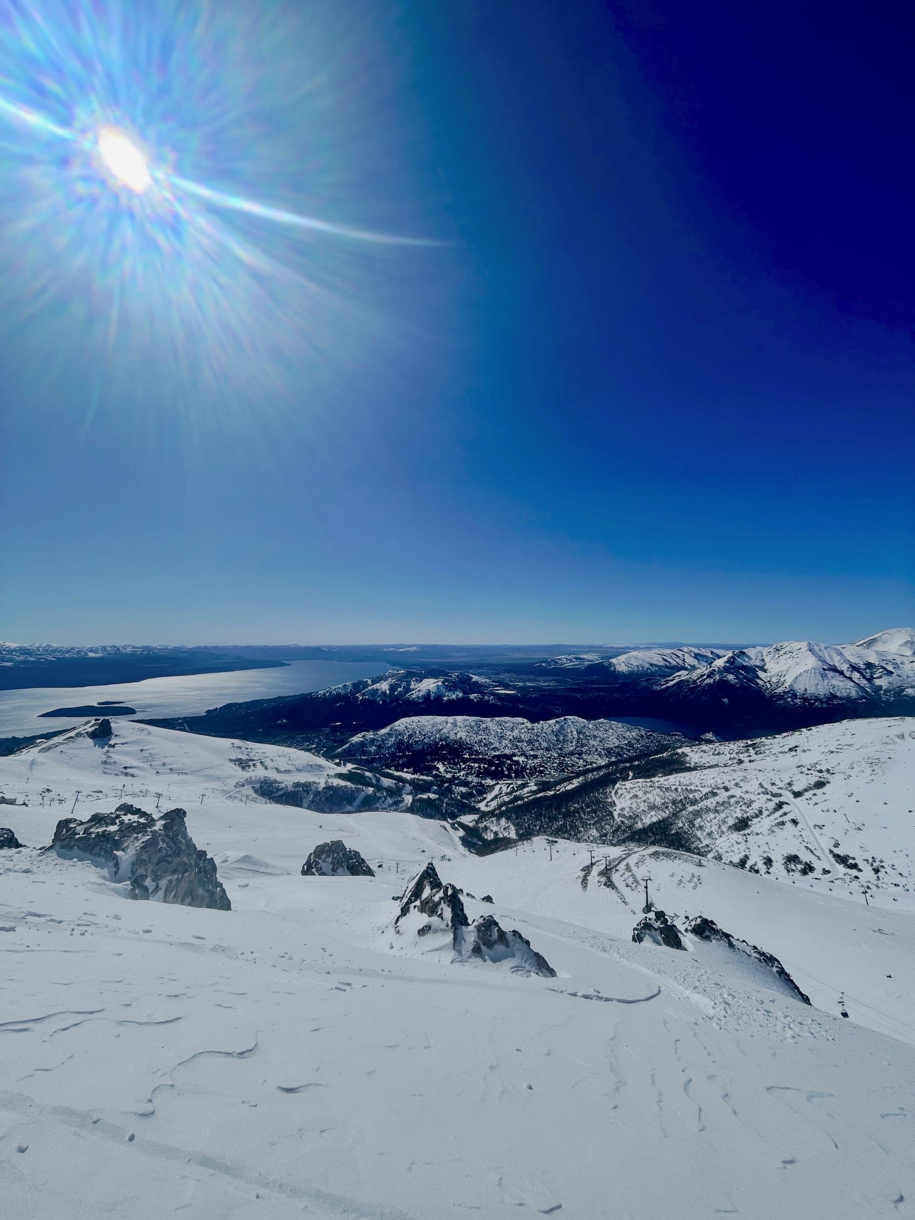 Bluebird ski trips in the mountains